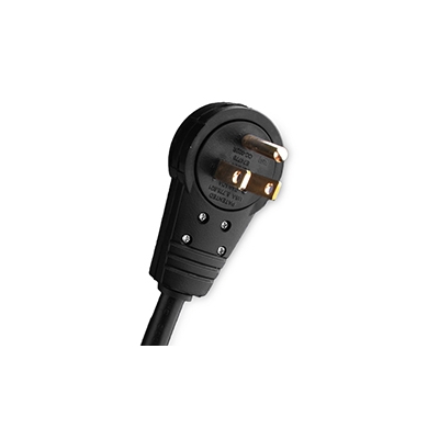 WattBox  360° Rotating Male Power Extension Cord w/ 3-Prong Extension 1.5FT (pieza)Negro