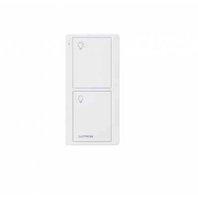 Lutron Wireless PICO remote control with 2 buttons turn on, turn off. (pieza) Blanco