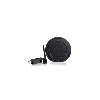 Laia Micrófono-Altavoz Negro con conector USB WiFi y 3 micros Omni-direccionales. Perfecto para distancias hasta 10m (pieza) Negro