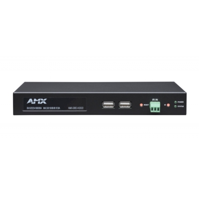 AMX SVSI N2300 Series stand-alone 4K Decoder with one SFP fiber/RJ45 copper network port cage, and one RJ45 (with PoE) (pieza)