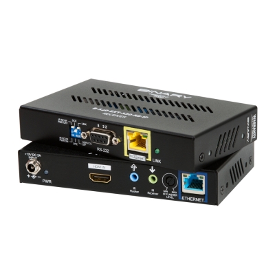 Binary  540 Series 4K Ultra HD HDBaseT Long-range Extender with IR, RS-232 and Ethernet (pieza)Negro