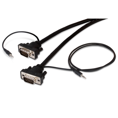 Binary B4 Series Male to Male VGA Cable with 3.5mm Stereo Plug
10FT (pieza)Negro