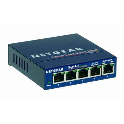 Netgear Switch  Gigabit Ethernet ProSafe GS105, 5 Puertos 10/100/1000Mbps, 1Gbit/s, 8000 Entradas (pieza)