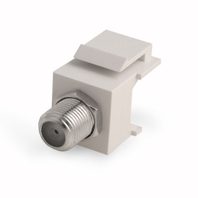 Wirepath™ F-Connector Keystone Jack (White)