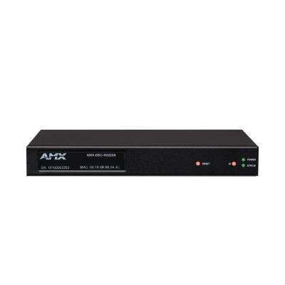 AMX JPEG 2000 Digital Cinema Grade Video over IP Decoder, PoE, HDMI, AES67 Support, Card (pieza) Negro