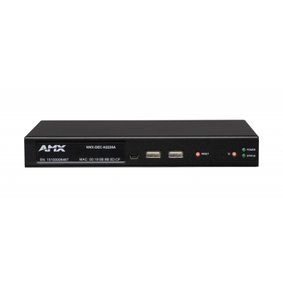 AMX JPEG 2000 1080p Low-Latency Decoder with KVM PoE, SFP, HDMI, AES67 Support, Card (pieza) Negro