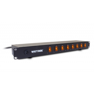 WattBox  Rack Mount Power Strip with 8 Individual Switches (pieza)Negro