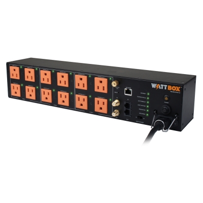 WattBox™ IP+ Controllable 12 Outlet Rack Mount Power Conditioner with Auto Reboot - Optional Faceplate