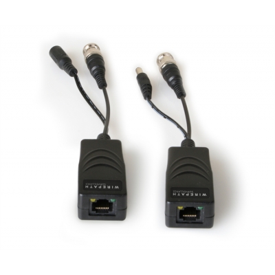 Wirepath Surveillance Passive Video and Power Balun with RJ45 (335ft | pair)