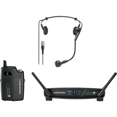 Audio-Technica ATW-1101/H System 10 Digital Wireless Hypercardioid Headset Microphone System (2.4 GHz)