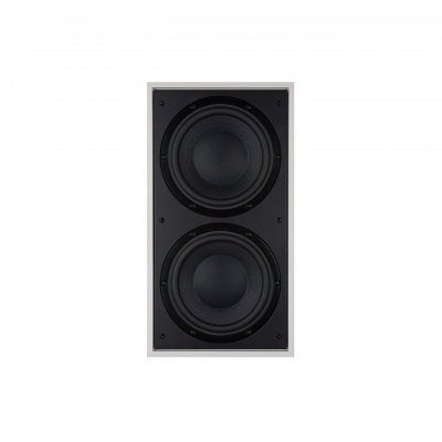Bowers & Wilkins In-wall subwoofer system requires external rack-mount amplifier, 2 x 8